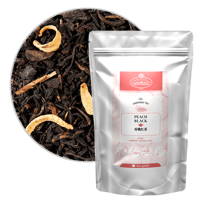 Peach Black 100g Loose Leaf Pouch