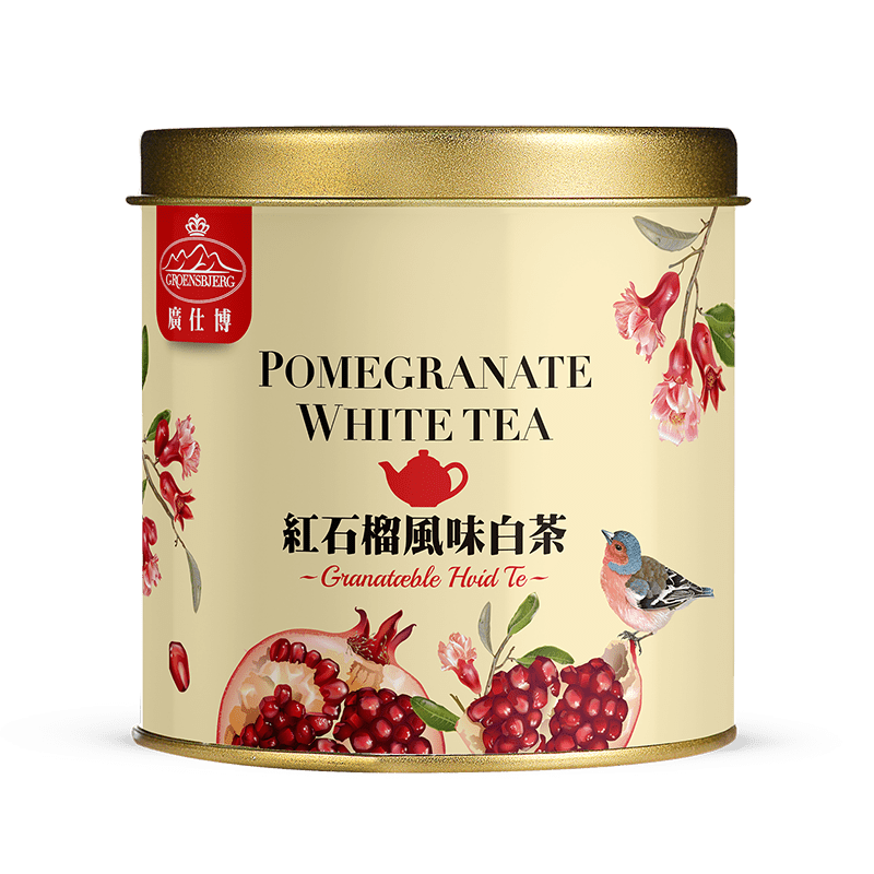 Pomegranate White Tea 38g Gold Medium Tin